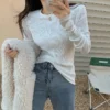 Clothing T Shirt Woman Beige Korean Fashion Streetwear Clothes Top Cute Women's Tshirt High Quality Aesthetic Hot Pullover